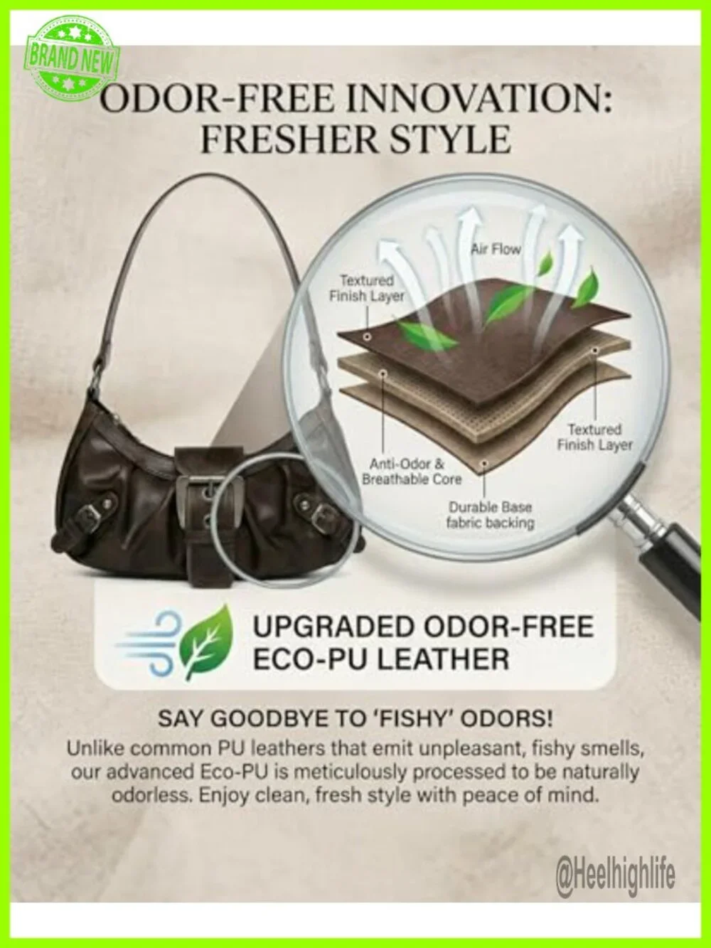 Y2K Small Shoulder Bag Hobo Purse Goth Punk Crescent Handbag Underarm Clutch